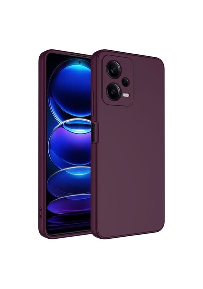 Xiaomi Poco X5 5g Kılıf Lansman Içi Kadife Silikon + Ekran Koruyucu Nano mor