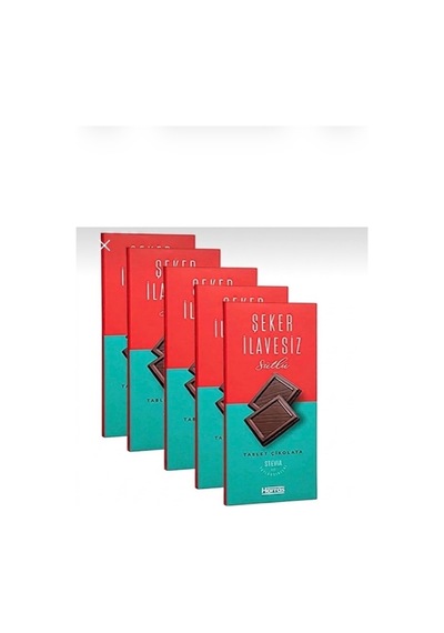 Şeker Ilavesiz Çikolata 100 Gr - 5 Adet