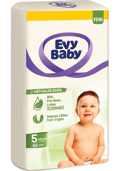 Evy Baby Bebek Bezi Beden:5 11-18kg Junior Avantaj 264 Adet 4'lü