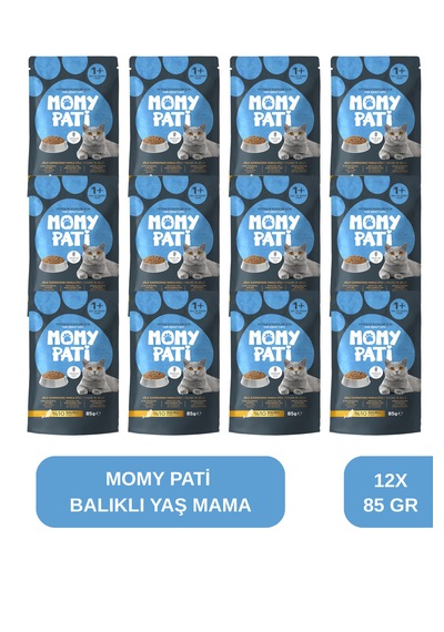 Balıklı Yaş Kedi Maması 85 Gr X 12 Adet Yetişkin Kediler İçin
