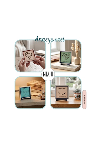 İlk Yol Arkadaşım Canım Babam Yazılı Modern Obje, Bisiklet Tasarımlı 10x10 Cm Dekoratif Tasarım