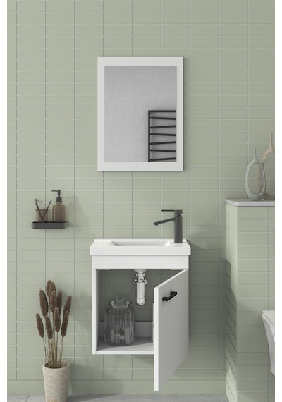 Biani Fix Hera 50 Cm Banyo Dolabı Renk Mat Beyaz Biani Fix Hera 50 Cm Banyo Dolabı Renk Mat Beyaz