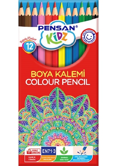 Pensan Kidz 12 Renk Kuru Boya Seti