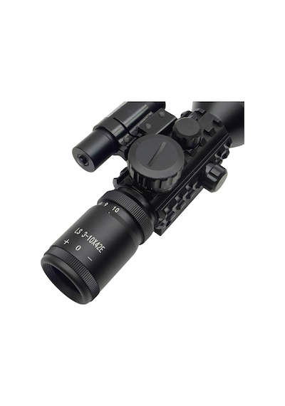 M9 Ls3-10x42e Profesyonel Optik Nişangah Seti - 3-10x Yakınlaştırma, Işıklı Mil-dot Ve Entegre İşaretleyici Modülü Siyah