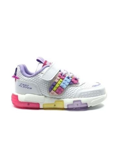 Cool Heros Çocuk Işıklı Cırt Bantlı Sneaker Spor Ayakkabı Lila Sedef
