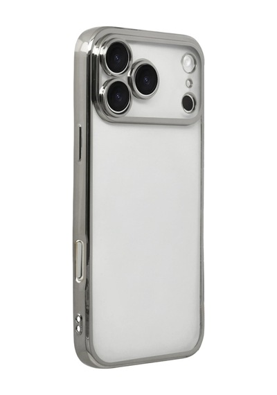 Apple iPhone Uyumlu  17 Pro Uyumlu Lensli Silikon - Gümüş