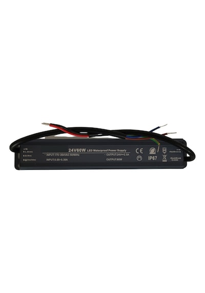 HazarLed 24 Volt 2,5 Amper Ip67 Su Geçirmez Dış Cephe Led Adaptör 60 Watt