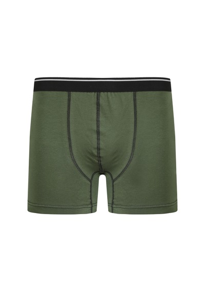 İbrahim Burak Etiler Collection Moda Çizgi Erkek Pamuk Likralı Boxer Haki 40133