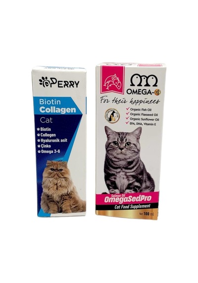 Perry Kediler İçin Biotin Collagen 50 ML + Omegasedpro