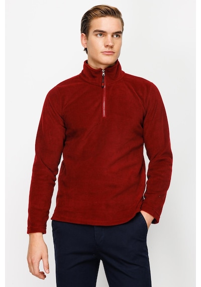 İgs Erkek Bordo Standart Yarım Fermuar Polar Bordo