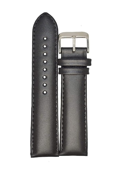 22mm Akıllı Pimli Siyah Hakiki Tek Parça Deri Saat Kordonu Kayışı 44mm Diğer