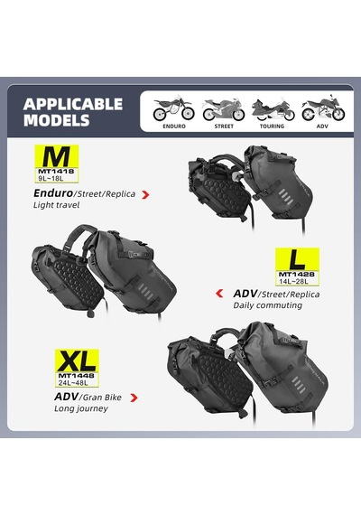 Motosiklet Sele Çantası, Su Geçirmez, Titreşim Önleyici Motor Yan Çantaları, Askılı Çanta, Motosiklet Çantas Diğer