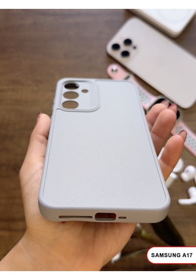 Samsung Galaxy A17 Uyumlu Kamera Korumalı Darbeye Dayanıklı Renk Atmayan Keep Silikon Kılıf Gri