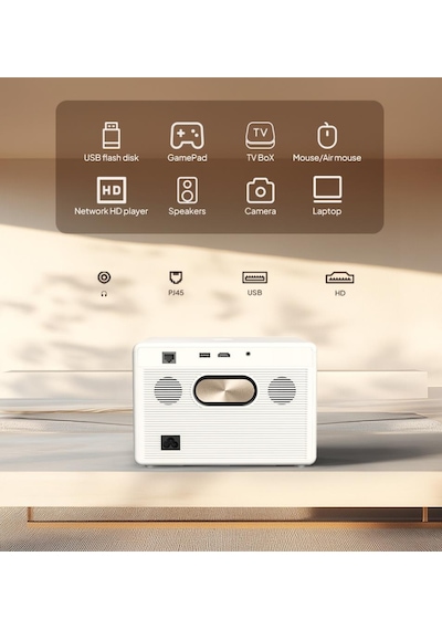 Byıntek Plato T5 Max Full Hd 1080p Projeksiyon 4k 1000 Ansı, Ev Sinema Sistemi, Android Google Tv Lisans, Wi-fi
