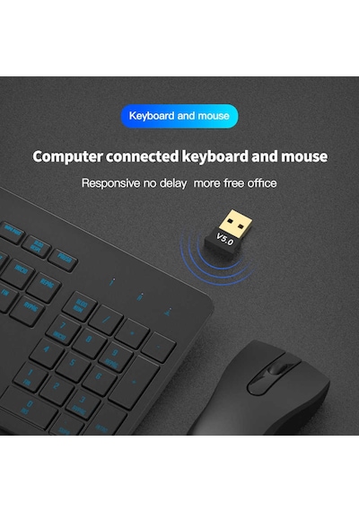 USB Bluetooth 5.0 Adaptörü Verici Bluetooth Alıcısı Ses Bluetooth