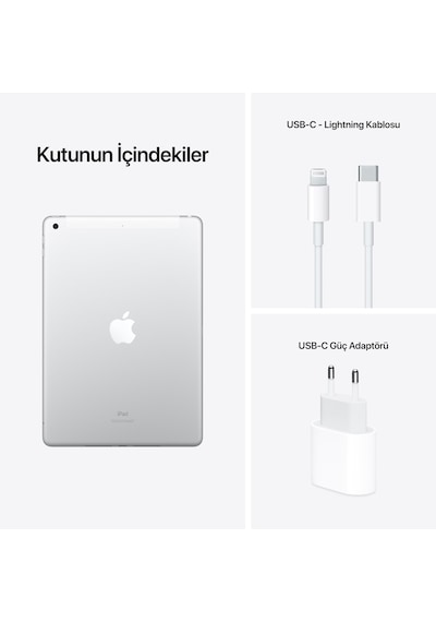 Apple iPad 2021 (9. Nesil) Wi-Fi + Cellular MK4H3TU/A 256 GB 10.2" Tablet Gümüş Apple iPad 2021 (9. Nesil) Wi-Fi + Cellular MK4H3TU/A 256 GB 10.2" Tablet Gümüş