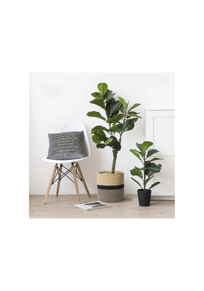 Dekoratif Jüt Hasır Saksılık Havluluk Organizer 25x25 Cm Jüt Jüt