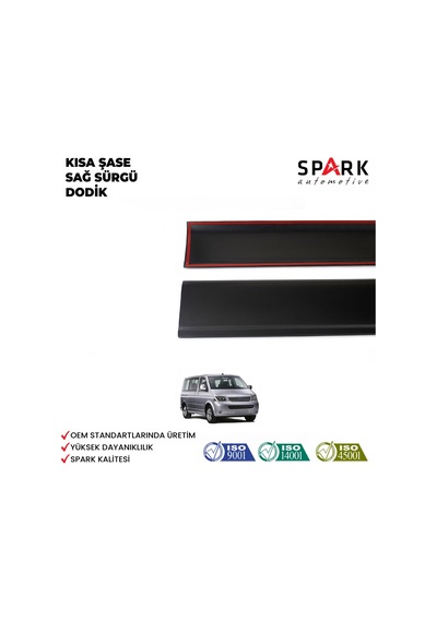 Volkswagen Transporter T5 2003-2009 Yıl Aralığı Uyumlu Kısa Şase Sağ Sürgü Dodik Seti 11 Parça Siyah