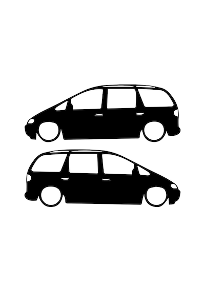 Volkswagen Sharan Gölge Sticker Sharan Sticker Volkswagen Sticker