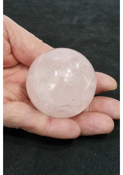 Doğal Pembe Kuvars Dekoratif Küre Sevgi Taşı Pk18