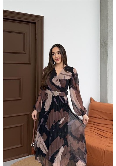 Neşeli Butik Kadın Kahverengi Beli Kemerli Piliseli Şifon Astarlı Midi Boy Elbise Nbelb04 Kahverengi Neşeli Butik Kadın Kahverengi Beli Kemerli Piliseli Şifon Astarlı Midi Boy Elbise Nbelb04 Kahverengi