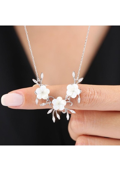 Mia vento Manolya Rüyası Flowers Gümüş Kolye