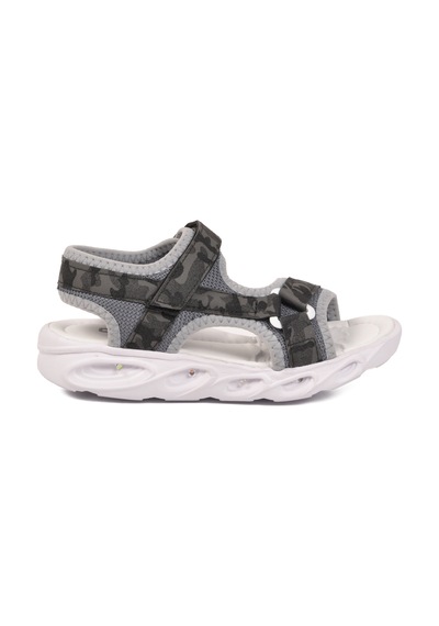 Cool Sage F Siyah Unisex Cırtlı Işıklı Çocuk Sandalet
