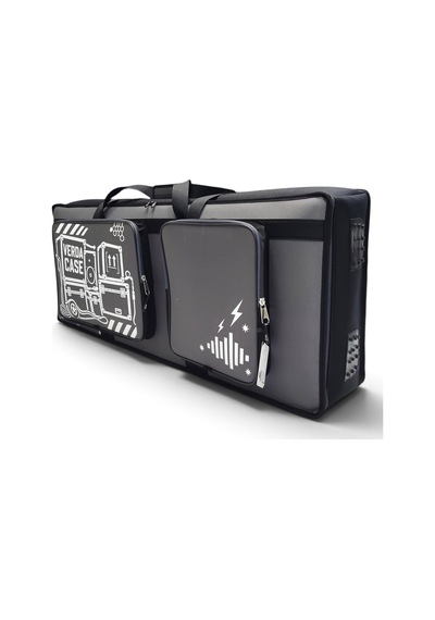 Pa5x, Kronos 2, Kronos 3, Pa700, Pa900, Pa1000 Uyumlu Baskılı Keyboard Org Softcase Taşıma Çantası Gri