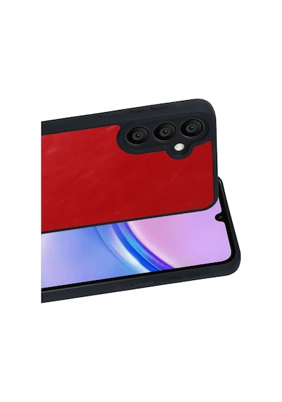 Newface - 581 - Samsung Galaxy Uyumlu A37 5g Aras Deri Kapak - Ece-umay - - Kırmızı