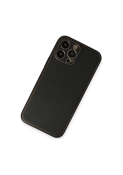 Apple iPhone Uyumlu 13 Pro Max Kılıf Coco Deri Silikon Kapak - Siyah Bzsxx00 1
