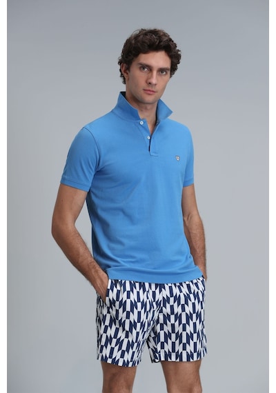 Lufian Erkek Laon Smart Polo T-shirt 111040164 Mavi