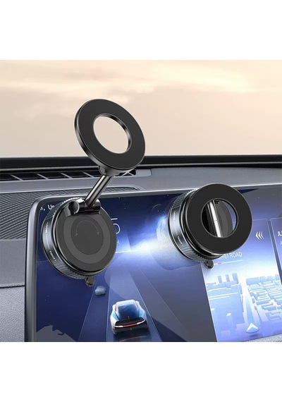 Abatech K007 Pro 360 Derece Dönebilen Vakum Özellikli Magnetik Telefon Tutucu Siyah