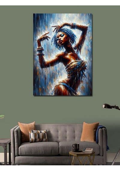 Kanvas Tablo Dans Eden Afrikalı Kadın 50cmx70cm