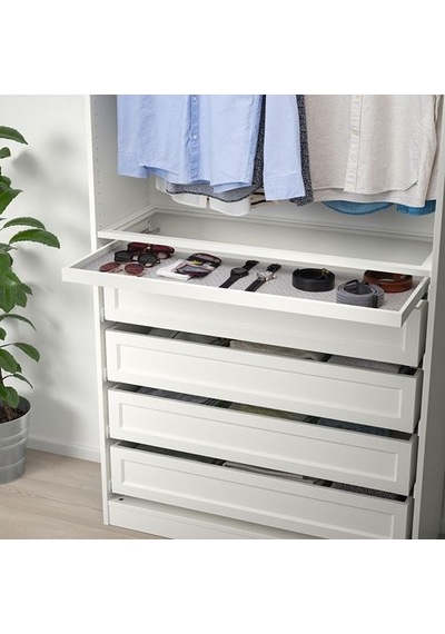 Ikea Komplement Çekmece Örtüsü, Açık Gri-desenli, 90x30 Cm