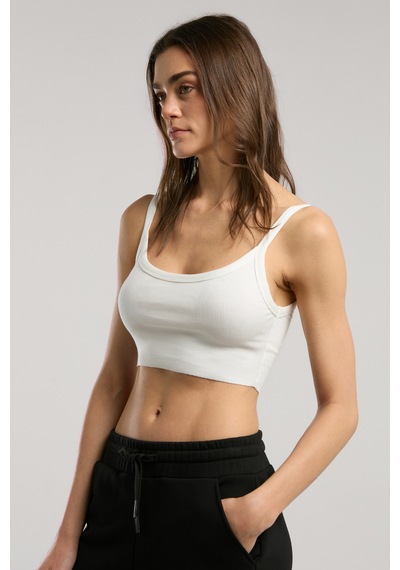 Everlast Ever Relaxed Rib Beyaz Kadın Atlet Büstiyer Beyaz