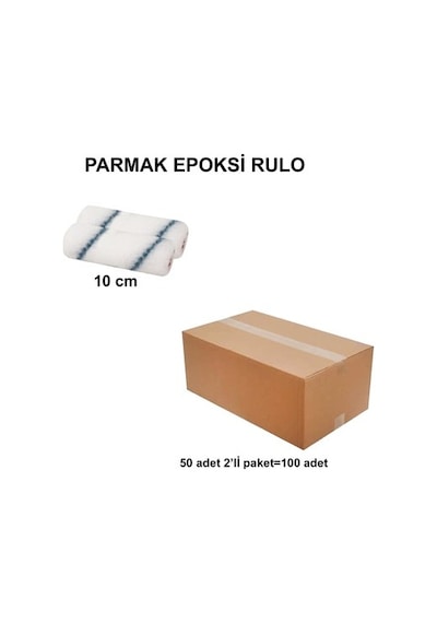 Parmak Epoksi Rulo Yedek, 10 Cm 2'li , 100 Adet