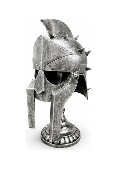 1 Adet Metal Şövalye Miğferi Biblosu Dekoratif Metal Heykel, Masaüstü Biblo, Armor Helmet Figür