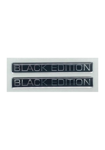 Black Edition Silver Siyah 3d Logo Sticker 2 Adet 1