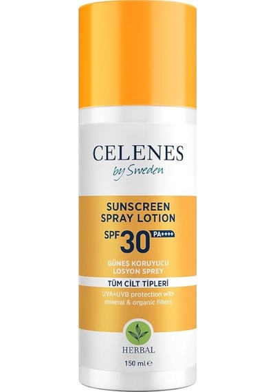 Celenes By Sweden Herbal Güneş Koruyucu Losyon Spray Spf30 150ml Sku: Mır8690010498182