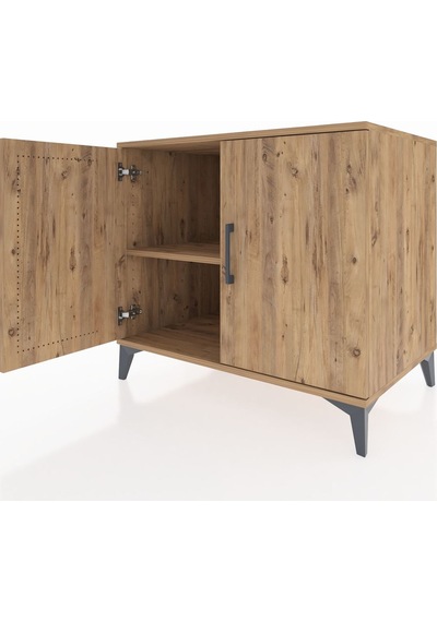 Kronos Şifonyer Tek Raflı 2 Kapaklı 88x59x80 Çam-çam Çam