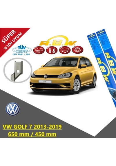 Rbw Volkswagen Golf 7 2013 - 2017 Ön Muz Silecek Takımı Rbw Volkswagen Golf 7 2013 - 2017 Ön Muz Silecek Takımı