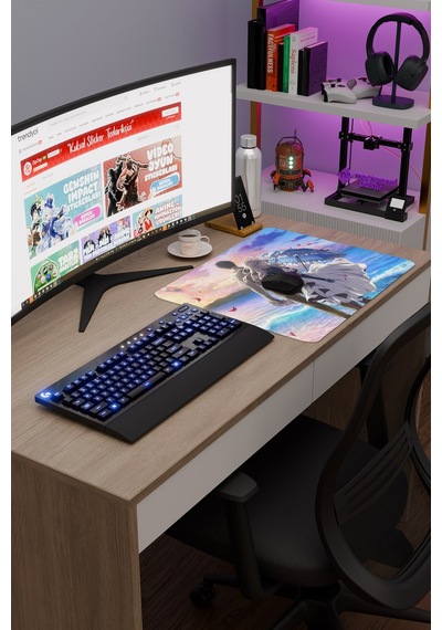 Violet Evergarden Anime V2 - 48x40 Xl Gaming Kauçuk Kaymaz Taban Mouse Pad Fare Altlığı