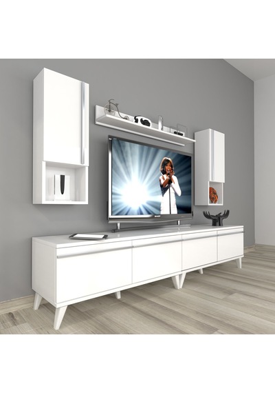 Decoraktiv Eko 5220ta Mdf Retro Tv Ünitesi Tv Sehpası Beyaz