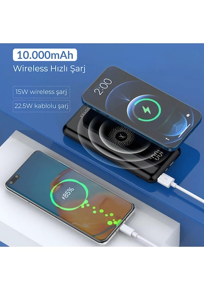 Woyax by Deji Powerbank 10000mAh 22.5W Kablosuz Hızlı Taşınabilir Şarj Cihazı Woyax by Deji Powerbank 10000mAh 22.5W Kablosuz Hızlı Taşınabilir Şarj Cihazı