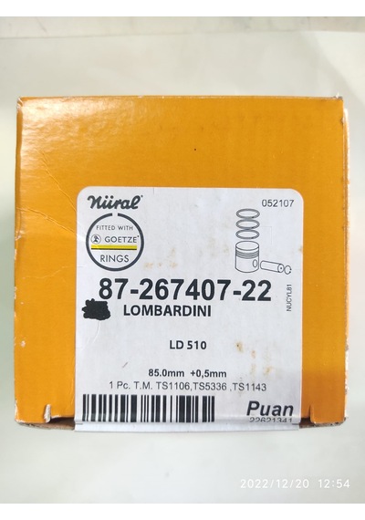 Antor/lombardini 3LD510 12hp Piston Segman/sekman Komple +0.50mm Nüral Goetze