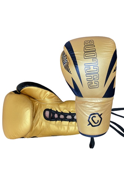 Cyclone Legion Hakiki Deri Bağcıklı Boks Ve Kick Boks Eldiveni Altın