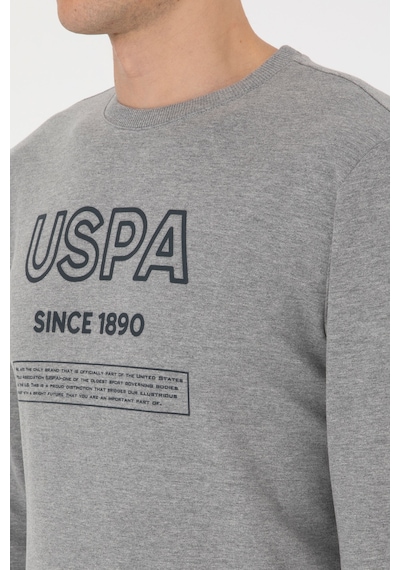 U.s. Polo Assn. Erkek Gri Melanj Sweatshirt 50308693-vr086 Grı Melanj