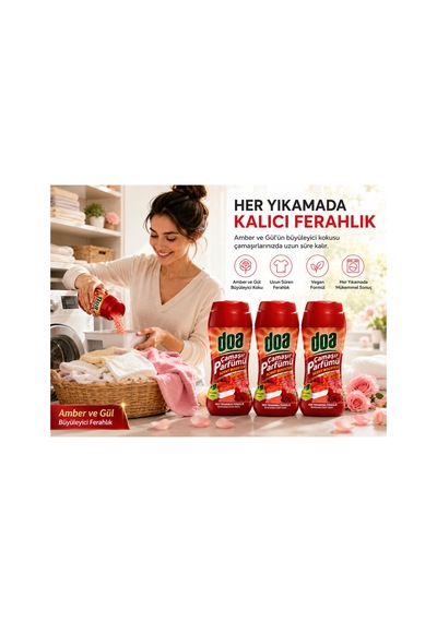 Granül Çamaşır Parfümü Amber & Gül 12 Li Set 210 Gr Kalıcı Ferahlık - 880592106 Diğer