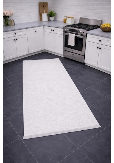 Merinos Vista 79590-060 Özel Kesme Halı Beyaz Renk Çok Renkli