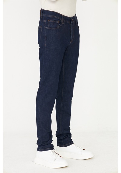 Lacivert Klasik Denim Erkek Jean Pantolon Mavi
